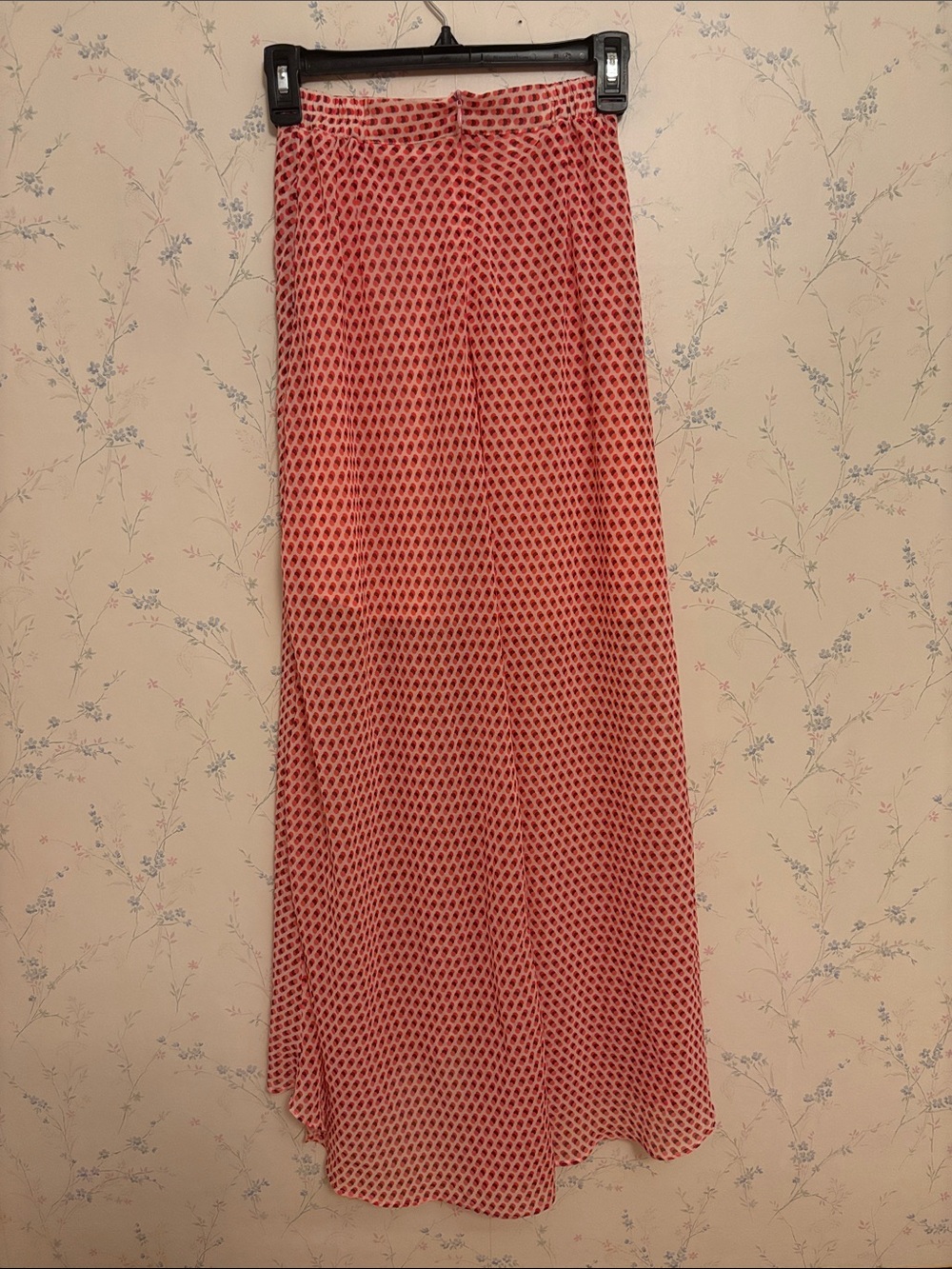 Pink Geometric Short-Sleeve Maxi Skirt and Crop Top - Picture 7 of 9